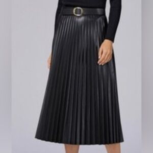 Babaton Jude Faux Leather Pleated Skirt